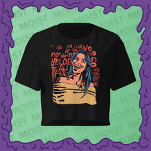 Load image into Gallery viewer, Color Shirt Design Obsession Movie Restaurant Scene Black Crop Top Front