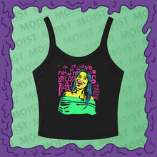 Load image into Gallery viewer, Neon Color Shirt Design Obsession Movie Restaurant Scene Black Micro Rib Tank Top Front 2