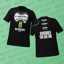 Load image into Gallery viewer, the substance movie shirt you are one bella + canvas black t-shirt film front and back