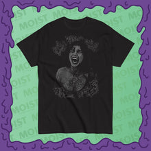 Load image into Gallery viewer, why don't you love me obsession movie black shirt gildan front wrinkled