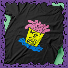 Load image into Gallery viewer, bucket o hot dogs shirt zoom twist moist clothing and junk
