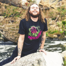 Load image into Gallery viewer, little mermaid pose otter my mind black shirt model photo moist clothing and junk