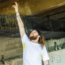 Load image into Gallery viewer, reach for the noose model pose look pre stained pit stains white shirt moist clothing and junk