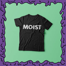 Load image into Gallery viewer, moist horizontal logo black shirt product photo
