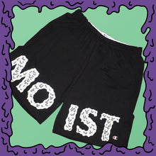 Load image into Gallery viewer, moist leg wrap cotton shorts black champion front zoom
