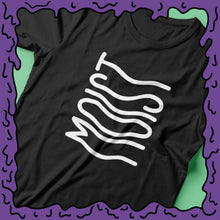 Load image into Gallery viewer, moist version 2 design shirt t-shirt black zoom