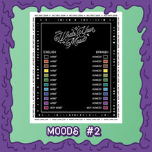 Load image into Gallery viewer, moist mood ring back card moods option zoom two 2