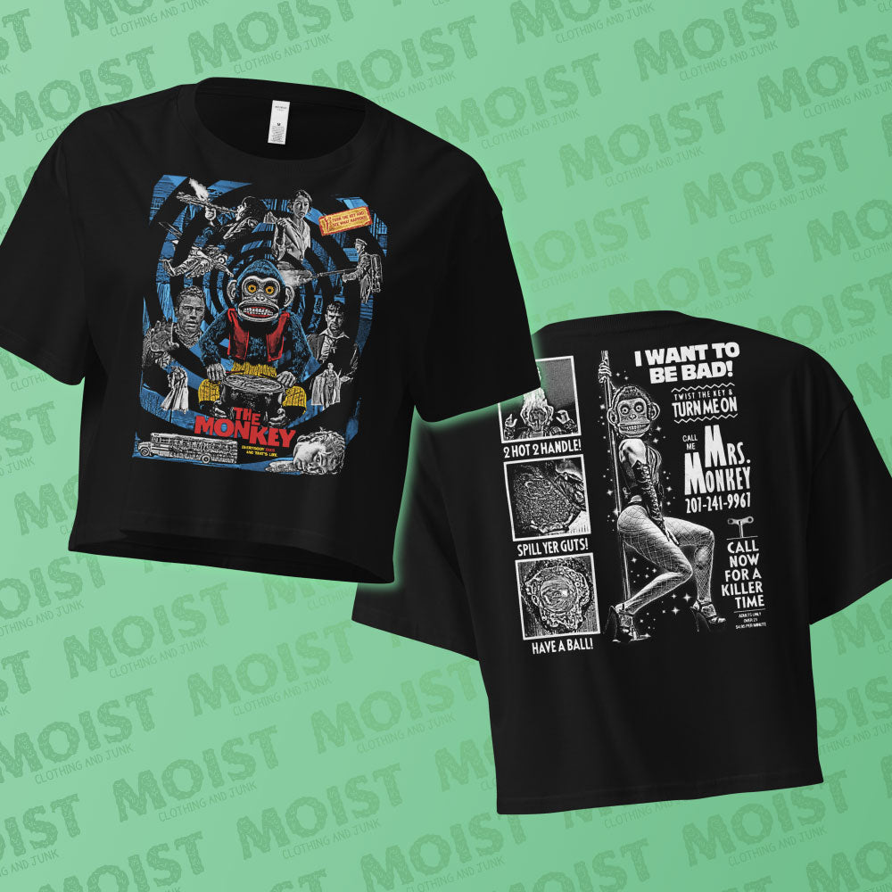 Mrs. Monkey Kills - 2-Sided - The Monkey Movie Crop Top | AS Colour