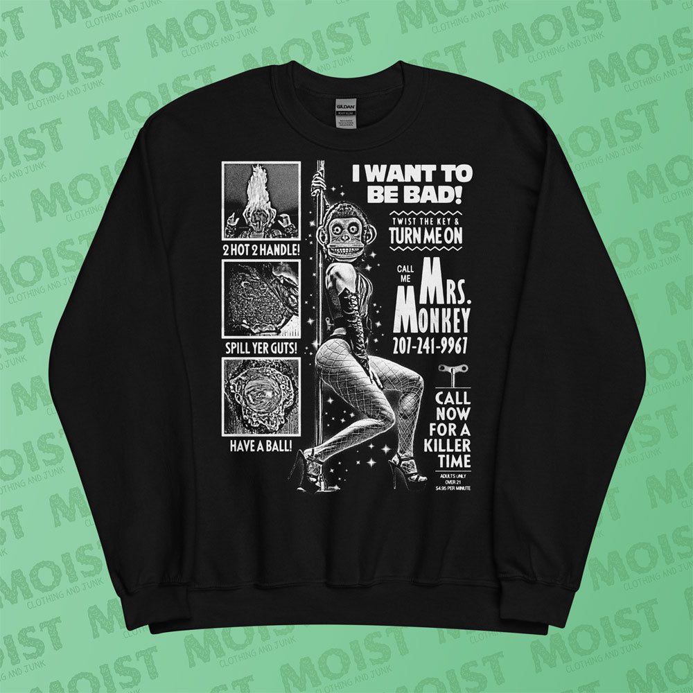 Mrs. Monkey Phone Ad - The Monkey Movie Sweatshirt | Gildan