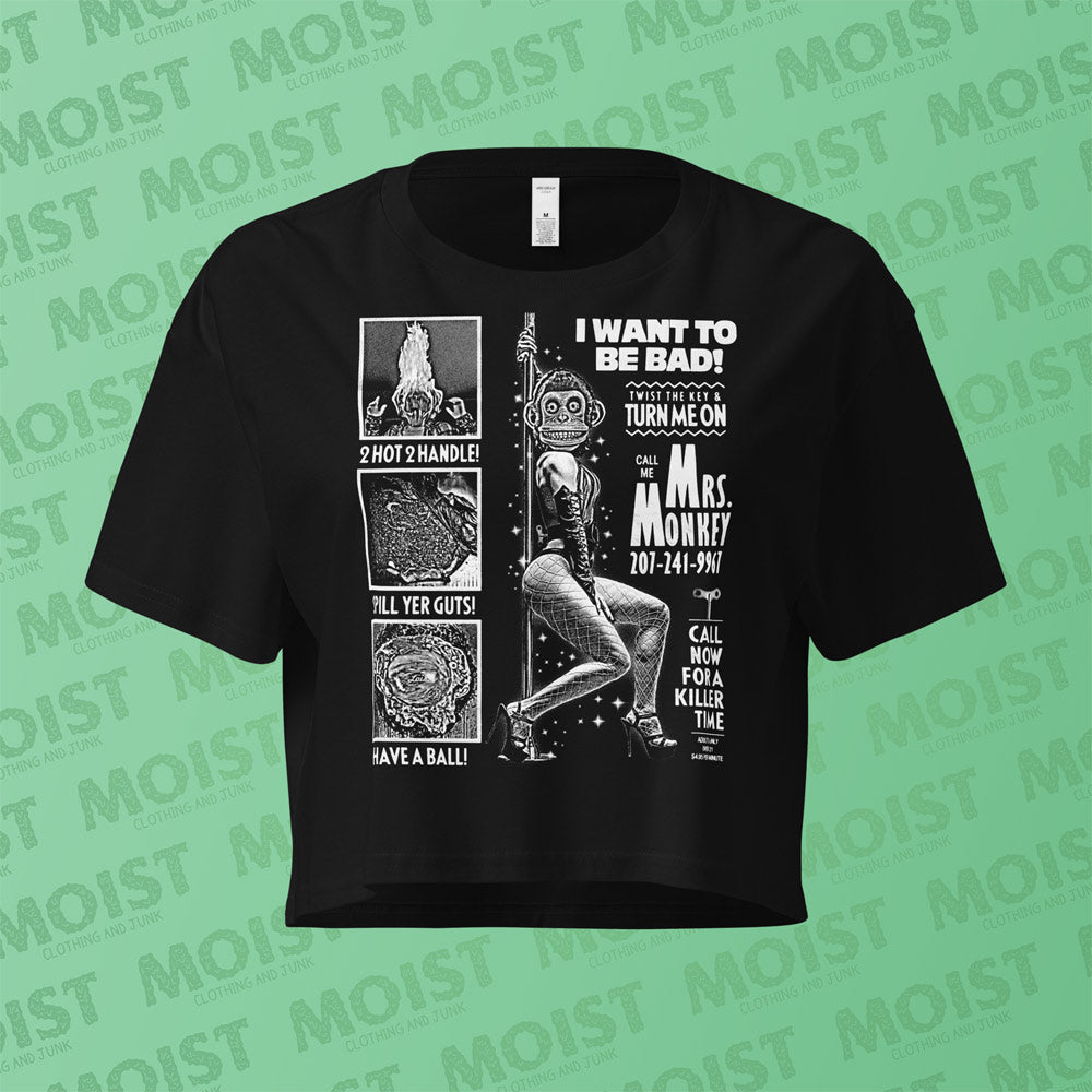 Mrs. Monkey Phone Ad - The Monkey Movie Crop Top | AS Colour