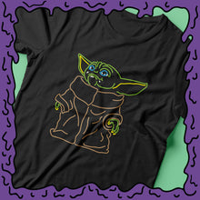 Load image into Gallery viewer, baby yoda shirt tee t-shirt tshirt design mandalorian the child neon zoom
