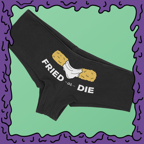 fried or die mozzarella stick undies boy shorts moist
