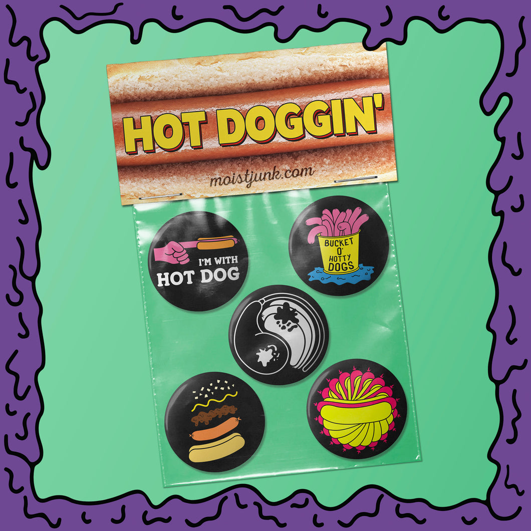 HOT DOGGIN' - Button Pack - 01