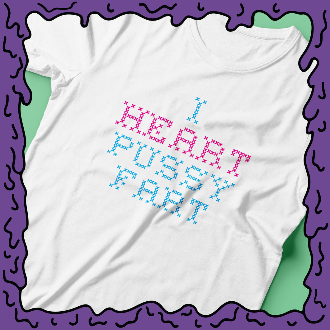 I HEART PUSSYFART - Cross Stitch - Shirt
