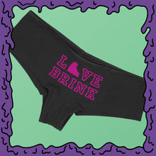 Load image into Gallery viewer, love brink undies boyshorts pink black moist
