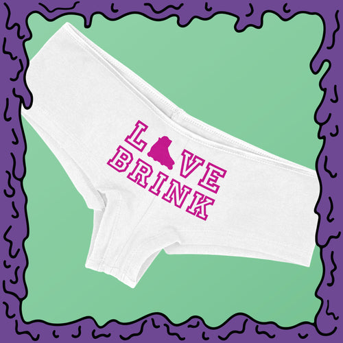 love brink undies boyshorts pink white moist