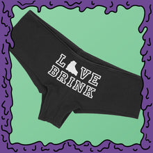 Load image into Gallery viewer, love brink undies boy shorts white black moist
