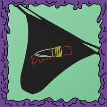 Load image into Gallery viewer, faux neon lipstick knife thong undies moist zoom
