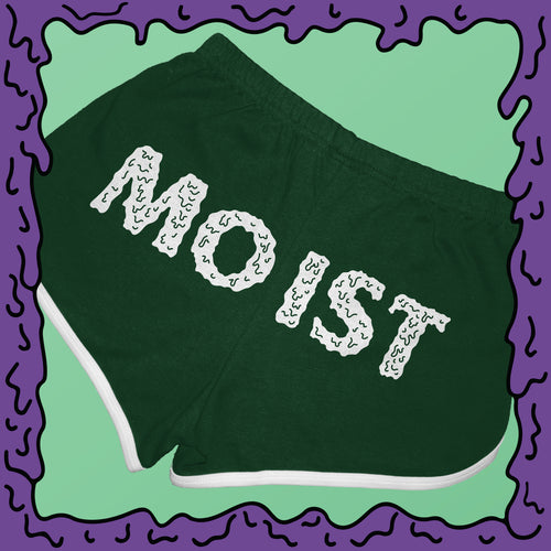 moist booty shorts running american apparel back zoom green