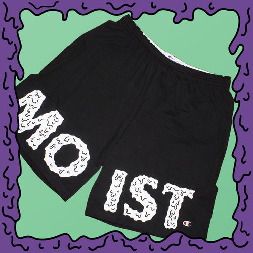 moist leg wrap cotton shorts black champion front zoom