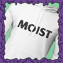 Load image into Gallery viewer, moist hoodie white hooded sweatshirt zoom
