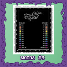 Load image into Gallery viewer, moist mood ring back card moods option zoom three 3
