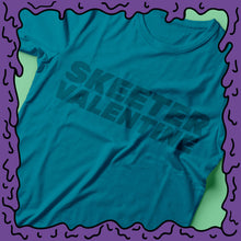 Load image into Gallery viewer, skeeter valentine teal turquoise shirt moist clothing and junk product photo
