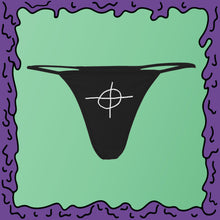 Load image into Gallery viewer, zodiac killer cross circle undies thong bikini white black moist
