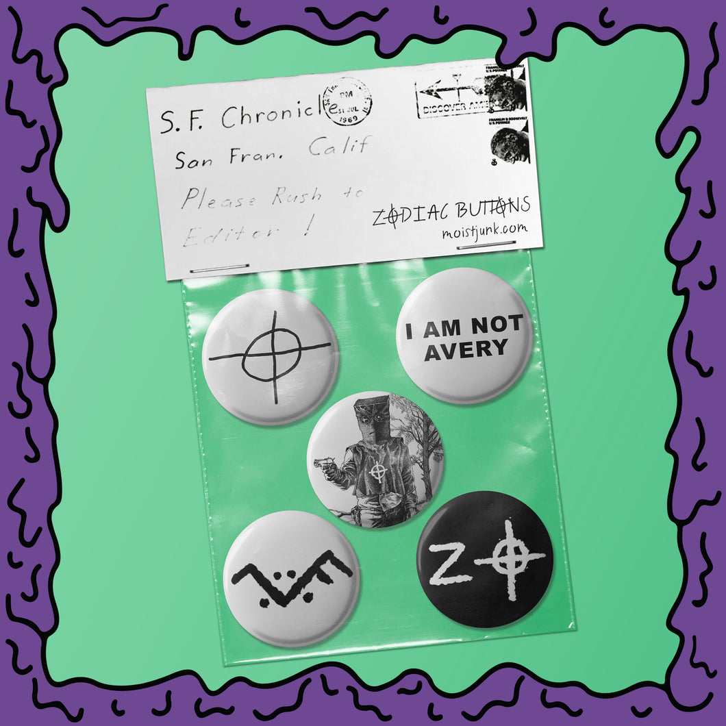 Zodiac Killer - Button Pack - 03